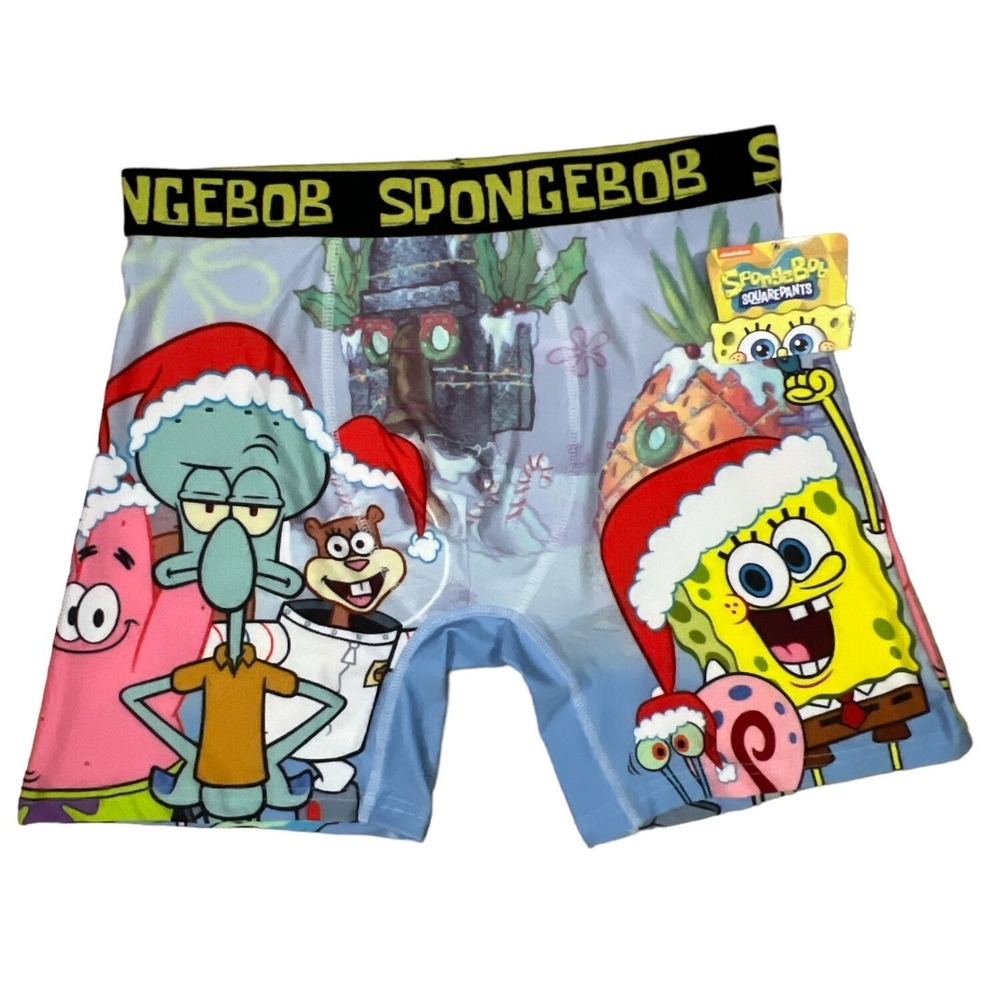 SPONGEBOB SQUAREPANTS‎ Christmas BOXER BRIEF Men LARGE NWT